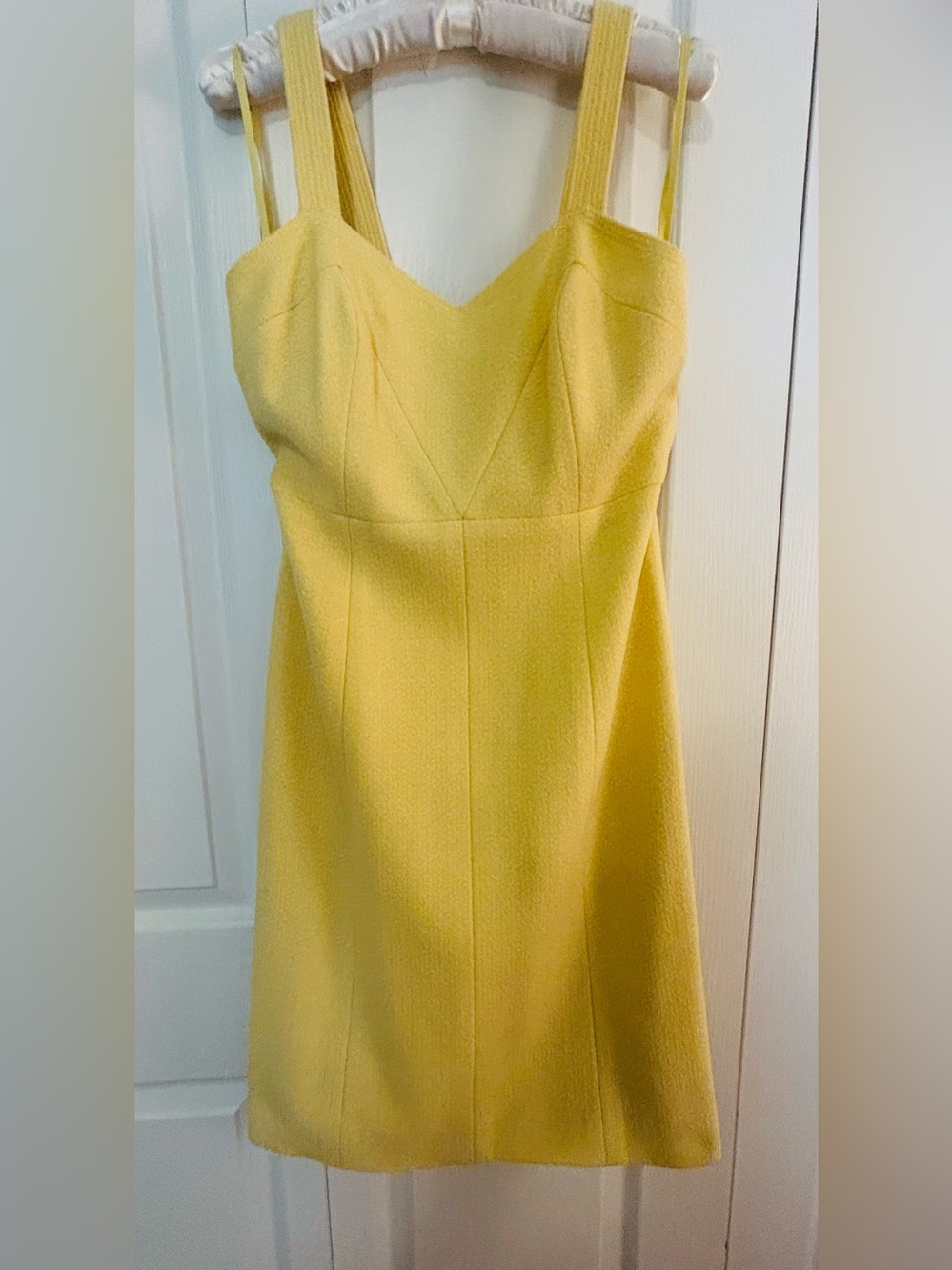 CHANEL Yellow Strappy Sweetheart Mini Dress from Spring 1997 Karl Lagerfeld